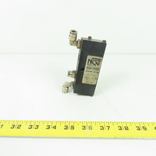 NGT D4A000 Pneumatic Dual Piolet Operated Check Valve 120PSI 1/4" NPTF