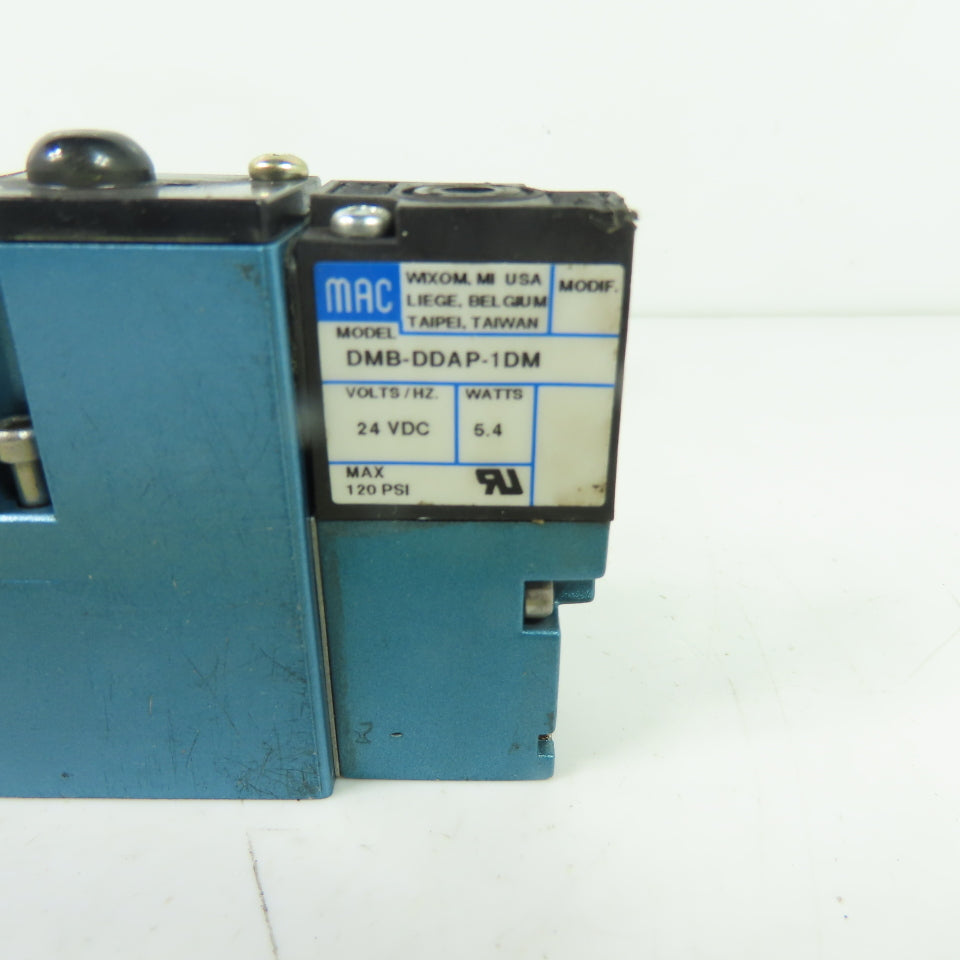MAC 92B-AAB-000-DM-DDAP-1DM Pneumatic Solenoid Valve 24VDC 5.4W 120PSI