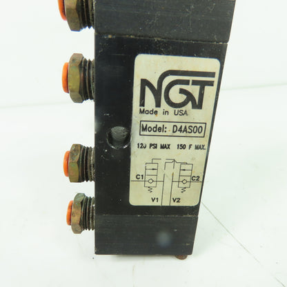 NGT D4AS00 Pneumatic Dual Check Valve 120 PSI MAX 1/4" NPTF
