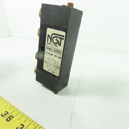 NGT D4AS00 Pneumatic Dual Check Valve 120 PSI MAX 1/4" NPTF