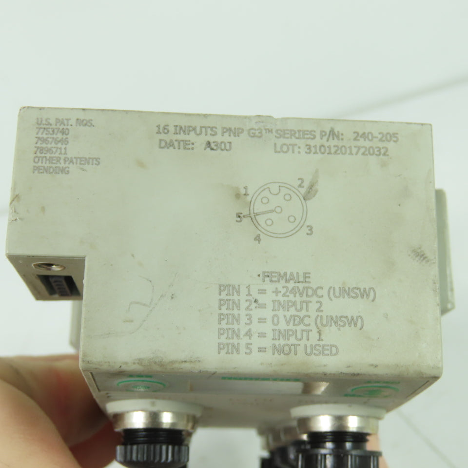 Numatics 240-205 G3 Series 16 DI PNP Digital I/O Module 24VDC