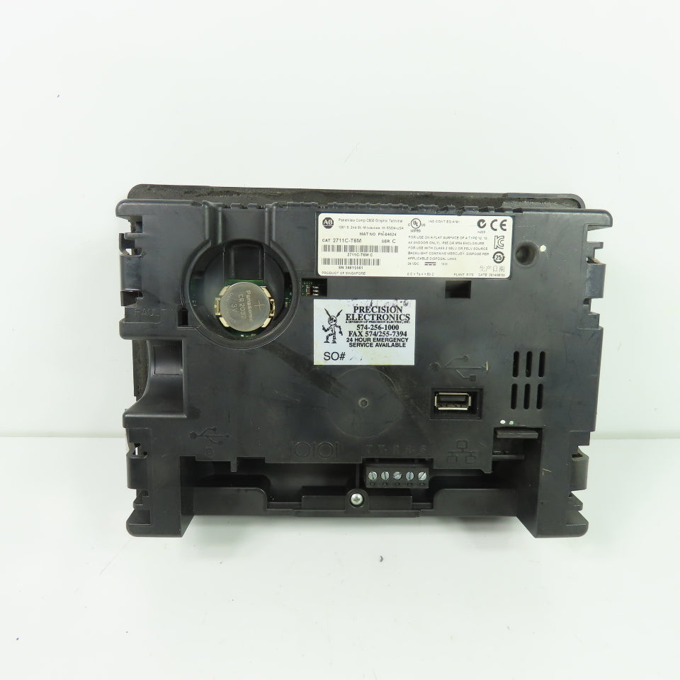 Allen-Bradley 2711C-T6M PanelView C600 Touchscreen Operator Interface 24VDC SerC