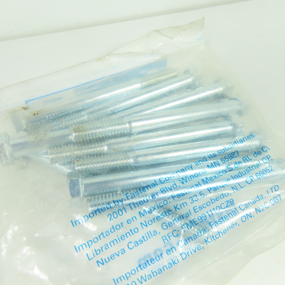 Fastenal 120537264 Zinc Plated Hex Cap Screw 3/8-16 x 4 Grade 5 10-Pack