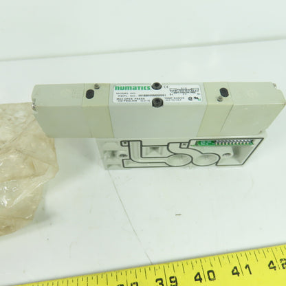 Numatics 051BB500M000061 Solenoid Valve W/ Manifold Block 24VDC 120 PSIG NEW