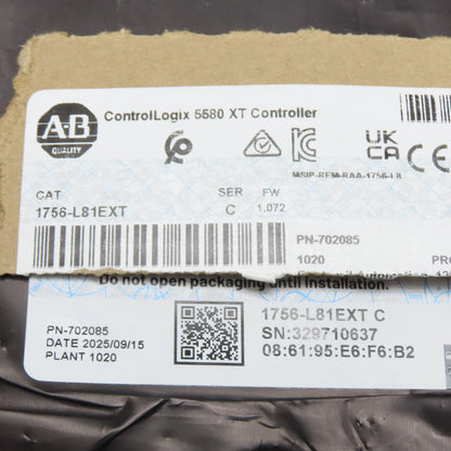 Allen-Bradley 1756-L81EXT ControlLogix 5580 Controller Ser C FW 1.072