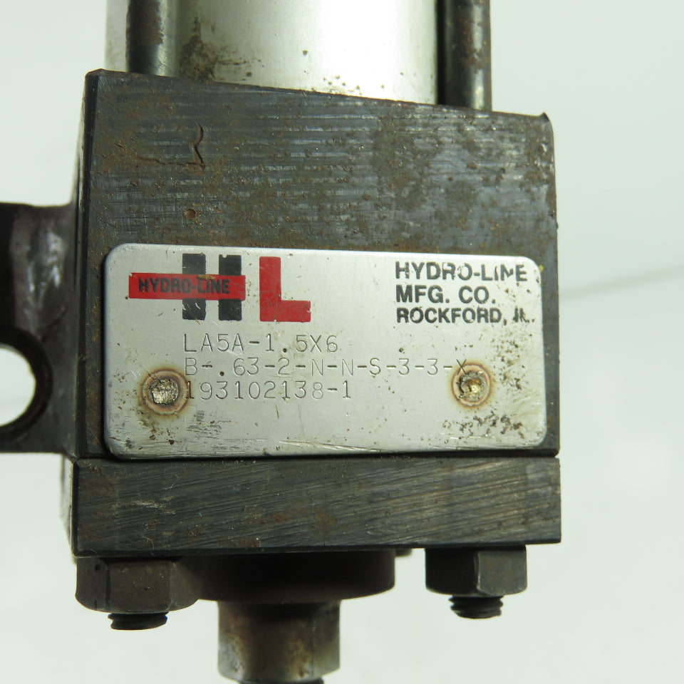 Hydro-Line LA5A-1.5X6 1.5" Bore 6" Stroke Tie-Rod Pneumatic Air Cylinder