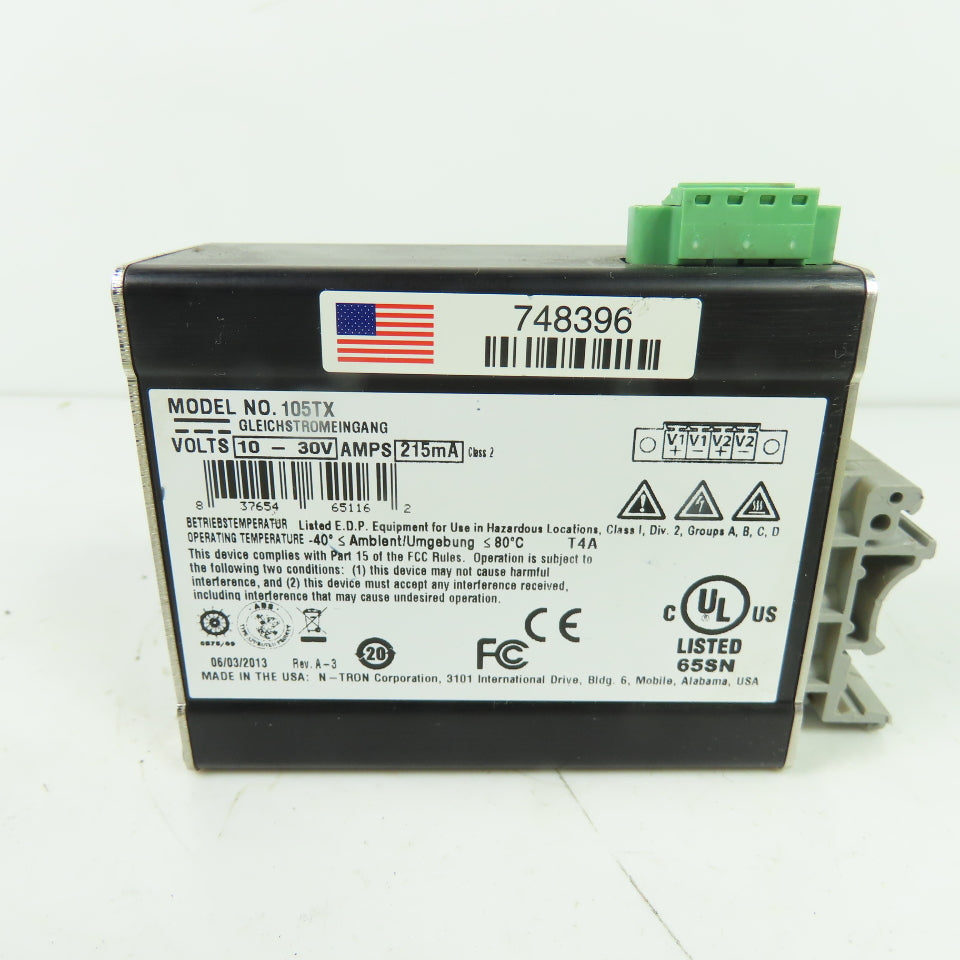 N-Tron 105TX 5-Port Industrial Ethernet Switch 10/100BaseTX