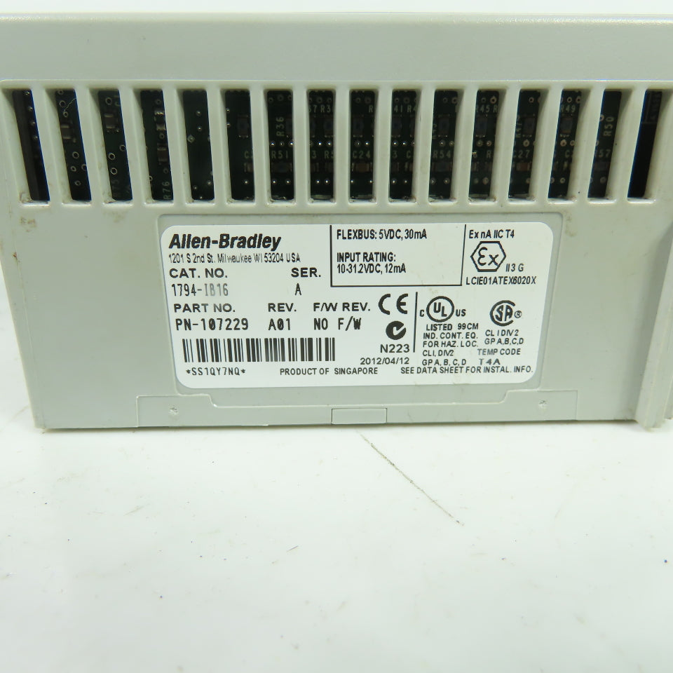 Allen-Bradley 1794-IB16 Flex I/O 16 Point 24VDC Sink Input Module W/ 1794-TB3