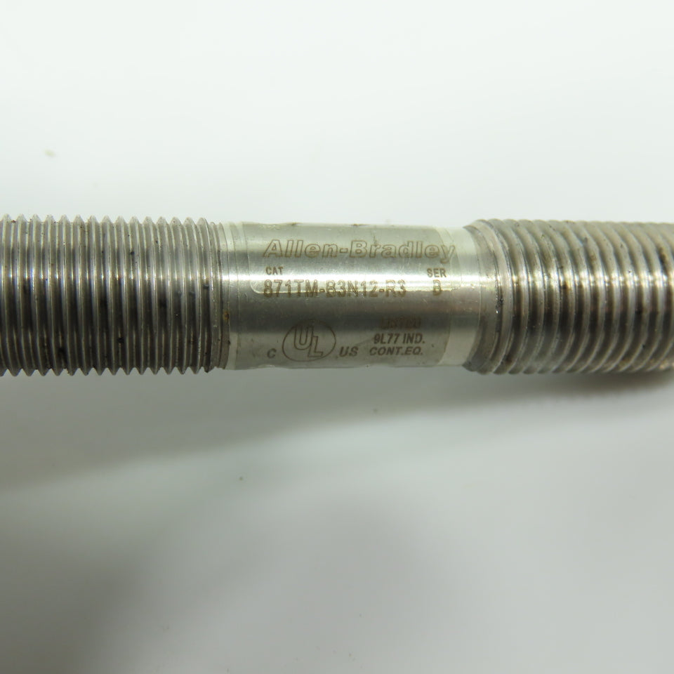 Allen-Bradley 871TM-B3N12-R3 Inductive Proximity Sensor 20-250V AC/DC Ser B
