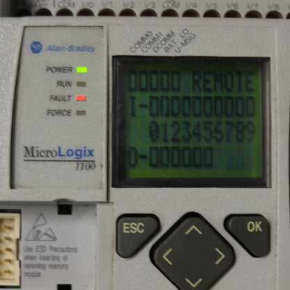 Allen-Bradley 1763-L16BWA Ser B Rev C MicroLogix 1100 PLC Controller FRN 9.0