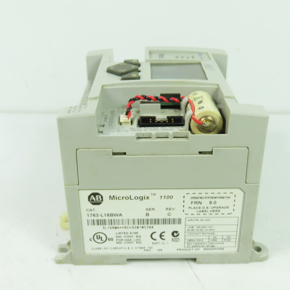 Allen-Bradley 1763-L16BWA Ser B Rev C MicroLogix 1100 PLC Controller FRN 9.0