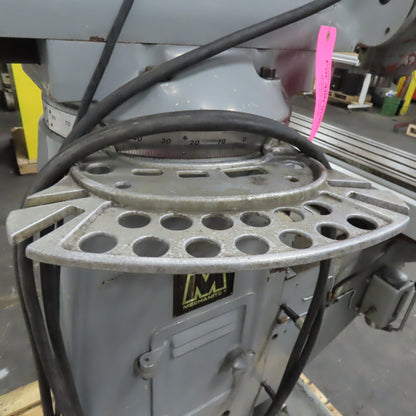 Supermax YCM-1-1/2V 42" x 9" Knee Mill 208-230/480V 3Ph 2Hp W/ DRO Power X-Axis