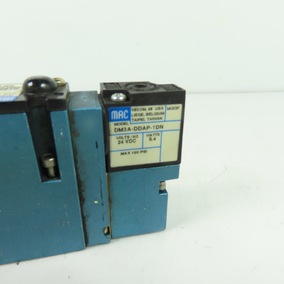 MAC 92B-EAB-000-DM-DDAP-1DN Solenoid Valve 24VDC 35-120 PSI