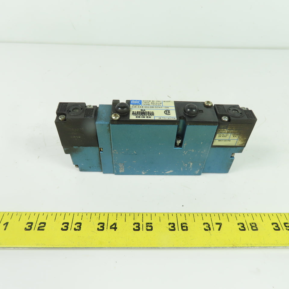 MAC 92B-EAB-000-DM-DDAP-1DN Solenoid Valve 24VDC 35-120 PSI