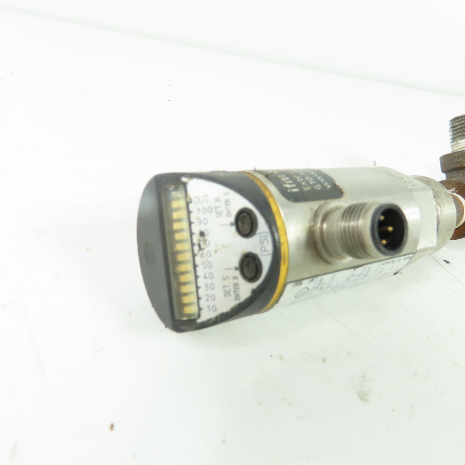 ifm electronic PB5224 Electronic Pressure Sensor 5-100 PSI 1/4 NPT 18-30VDC