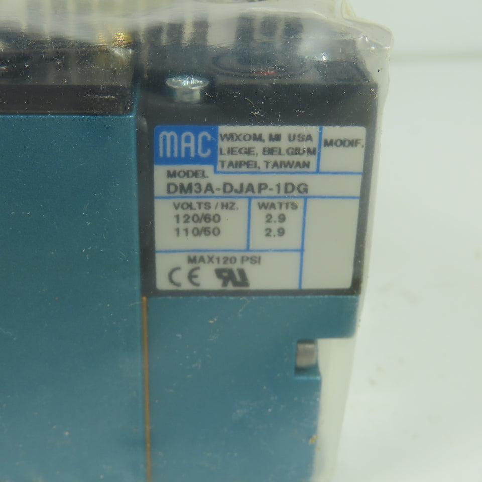 MAC 92B-BAB-000-DM-DJAP-1DG 5/2Way Pneumatic Solenoid Valve 120V 2.9W 120PSI NEW