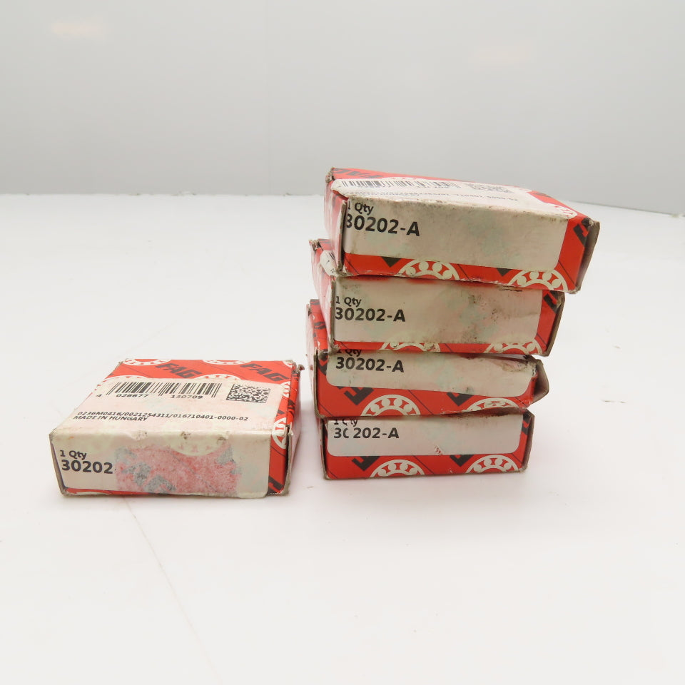 FAG 30202-A Tapered Roller Bearing 15x35x11mm Lot Of 5