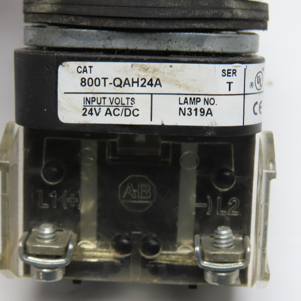 Allen-Bradley 800T-QAH24A 24V AC/DC Green Illuminated Push Button