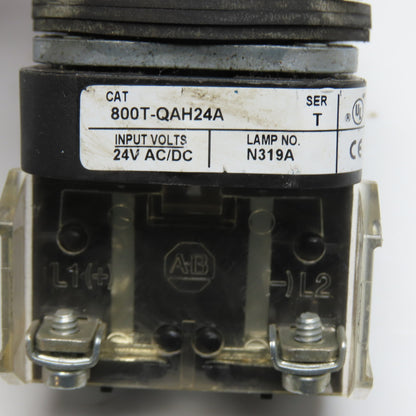 Allen-Bradley 800T-QAH24A 24V AC/DC Green Illuminated Push Button