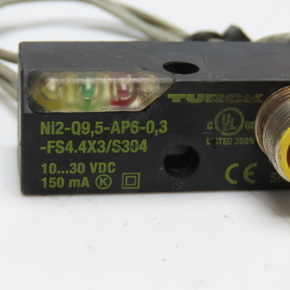 Turck Ni2-Q9.5-AP6-0.3-FS4.4X3/S304 Inductive Proximity Sensor 10-30VDC 150mA