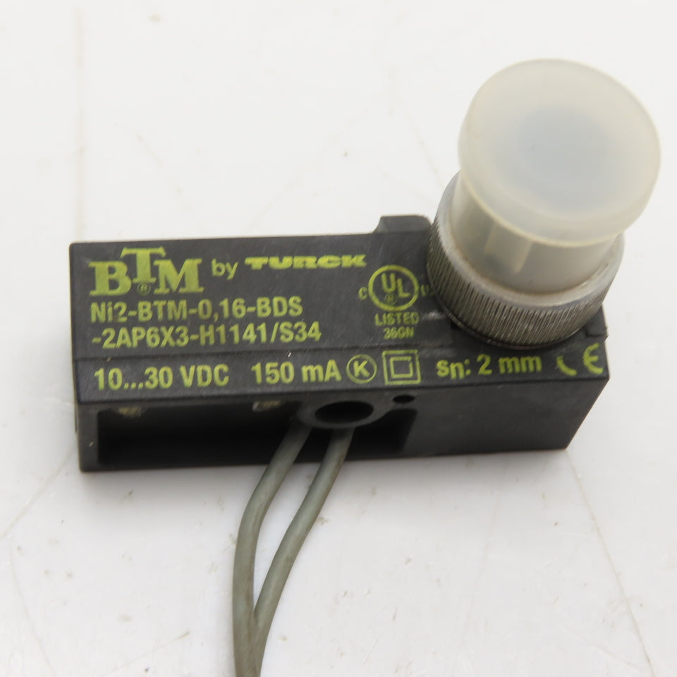 Turck Ni2-BTM-0,16-BDS-2AP6X3-H1141/S34 Inductive Proximity Sensor 10-30VDC