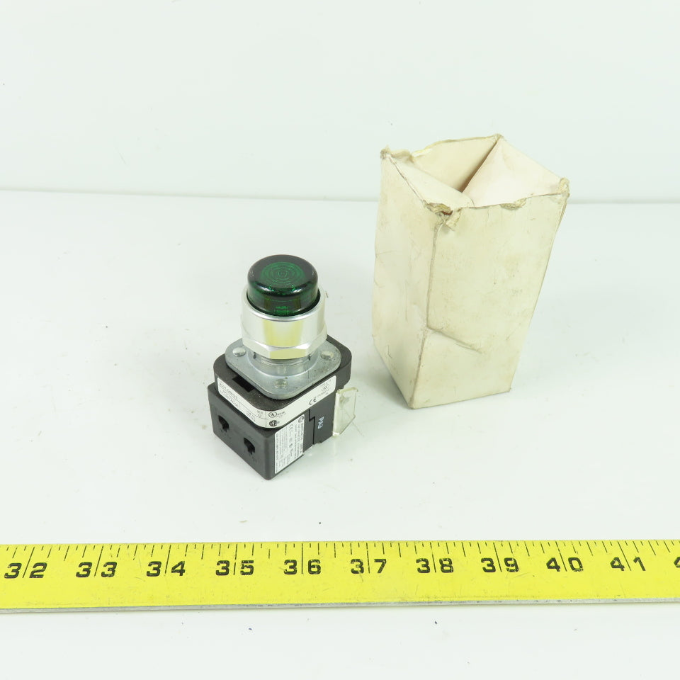 Allen-Bradley 800T-QBH2G Green Illuminated Push Button Type 4 13 Ser U 12-130V