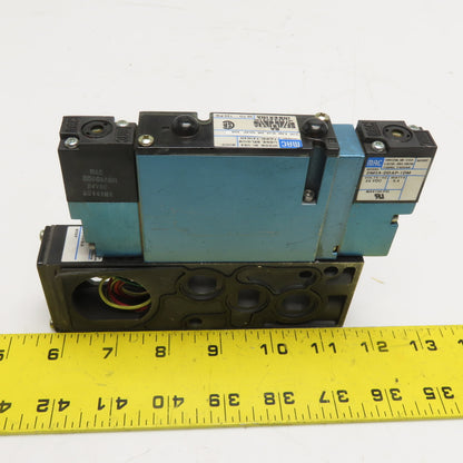 MAC 92B-KAB-BJA-DM-DDAP-1DM Solenoid Valve with Manifold Base 24VDC 120PSI