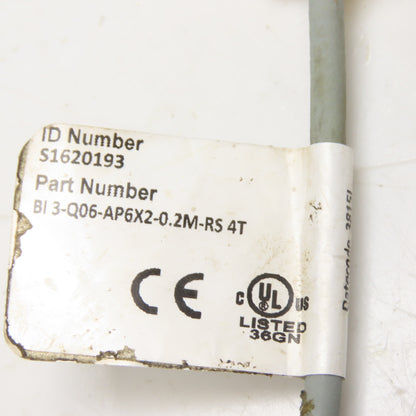 Turck BI3-Q06-AP6X2-0.2M-RS 4T Inductive Proximity Sensor 10-30VDC 200mA