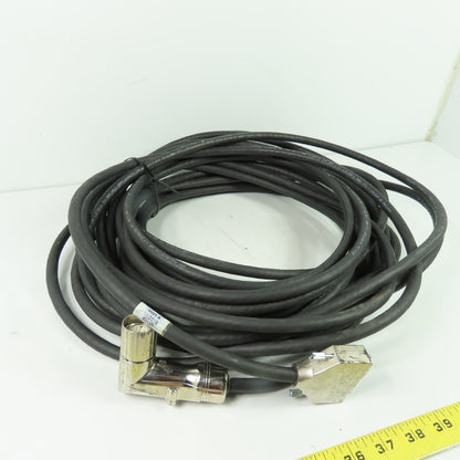 80129 AF09-00347-0001 A 19-Pin M23 Right Angle to 25-Pin D-Sub Cable Assy 50' L