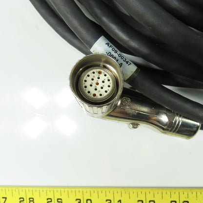 80129 AF09-00347-0001 A 19-Pin M23 Right Angle to 25-Pin D-Sub Cable Assy 50' L