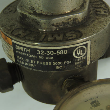 Smith 32-30-580 Inert Gas Flowmeter Regulator 3000 PSI