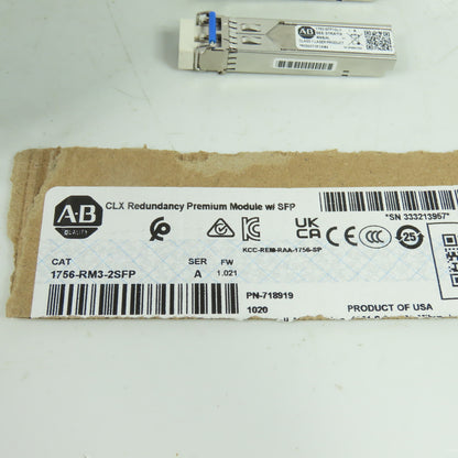 Allen-Bradley 1756-RM3 ControlLogix Redundancy Premium Module Ser A FW 1.021 NEW