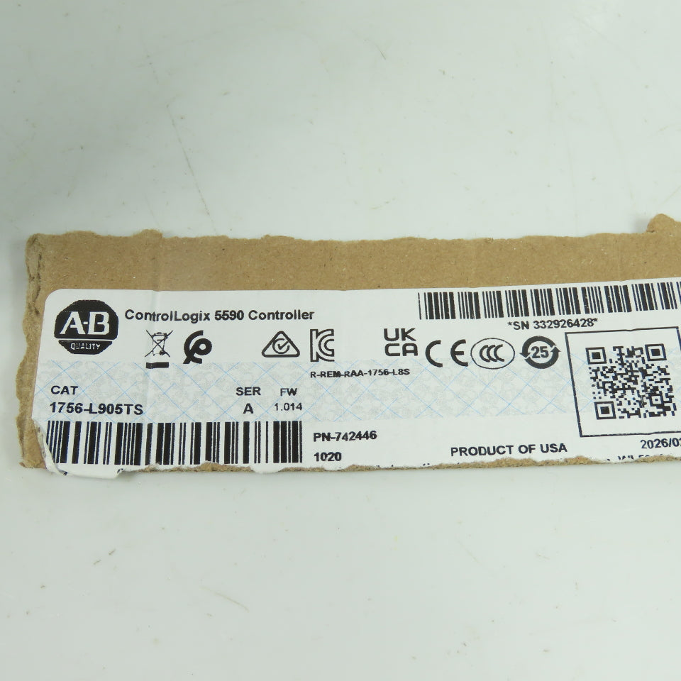 Allen-Bradley 1756-L905TS ControlLogix 5590 Controller EtherNet/IP Ser A FW1.014