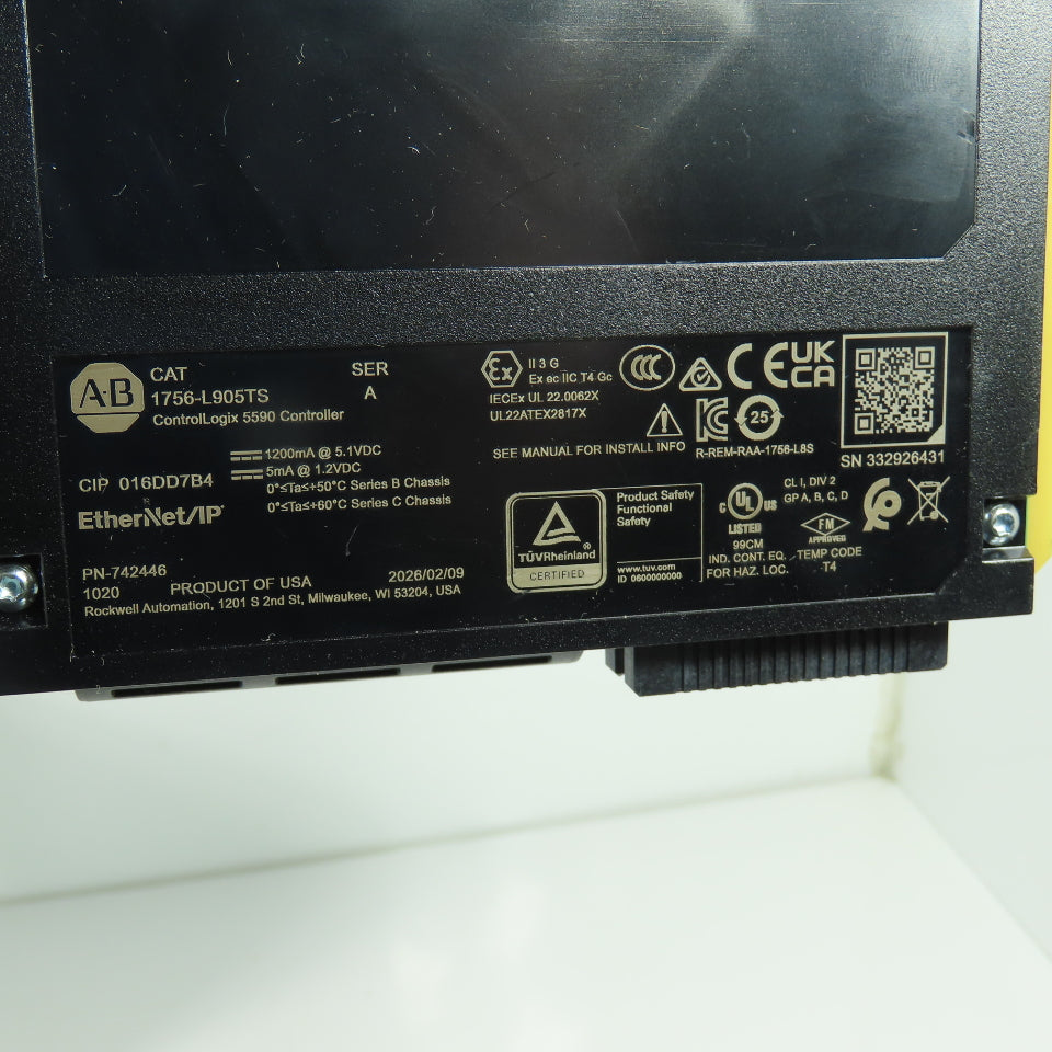 Allen-Bradley 1756-L905TS ControlLogix 5590 Controller EtherNet/IP Ser A FW1.014