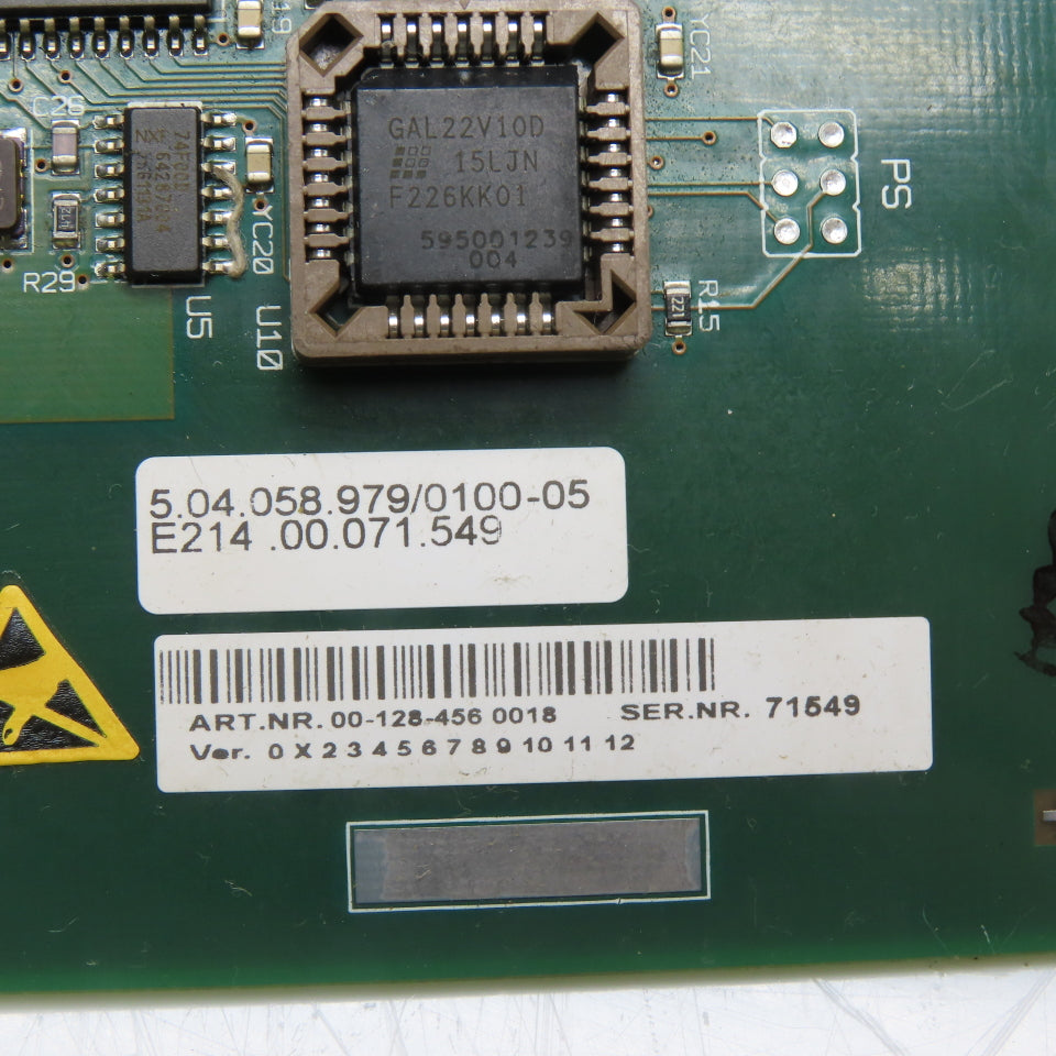 KUKA 00-128-456 KVGA 2.0 Robot Controller Interface Board