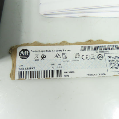 Allen-Bradley 1756-L9SPXT ControlLogix 5590 XT Safety Partner Ser A FW 1.014 NEW