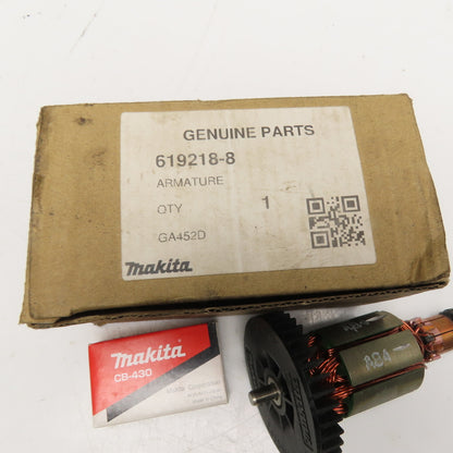 Makita 619218-8 New OEM Angle Grinder Armature Rotor and Carbon Brushes