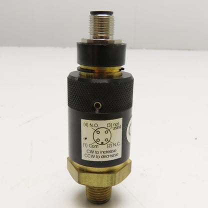 Numatics PS182CAN02-2 Adjustable Pressure Switch 4-Pin M12 Connection