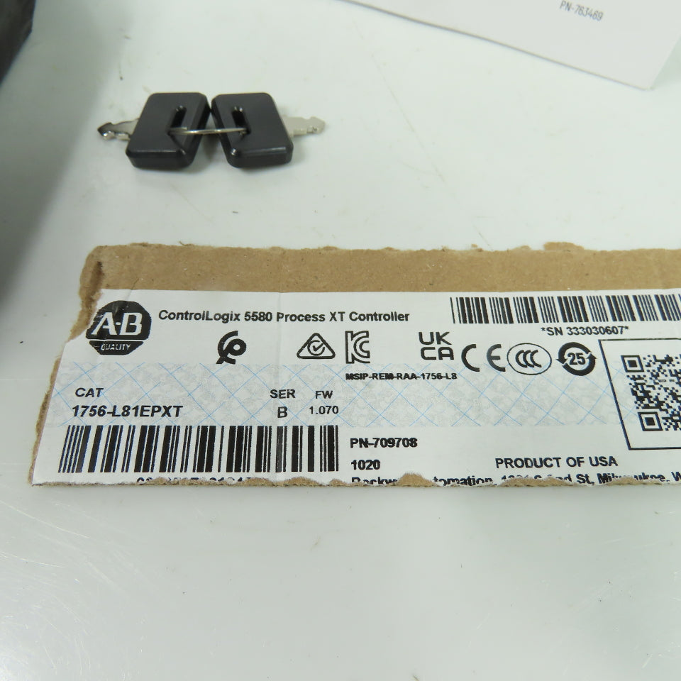 Allen-Bradley 1756-L81EPXT ControlLogix 5580 Process XT Controller SerB FW 1.070