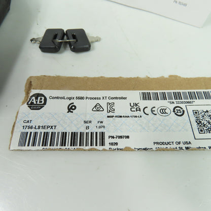 Allen-Bradley 1756-L81EPXT ControlLogix 5580 Process XT Controller SerB FW 1.070