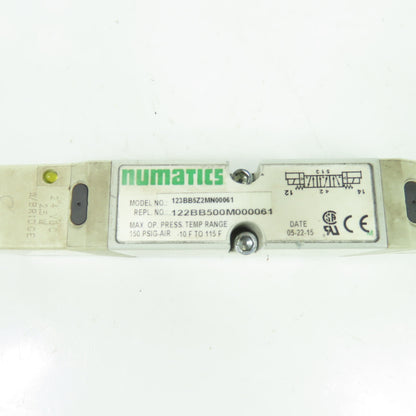 Numatics 122BB5Z2MN00061 24VDC 150 PSIG Pneumatic Solenoid Valve
