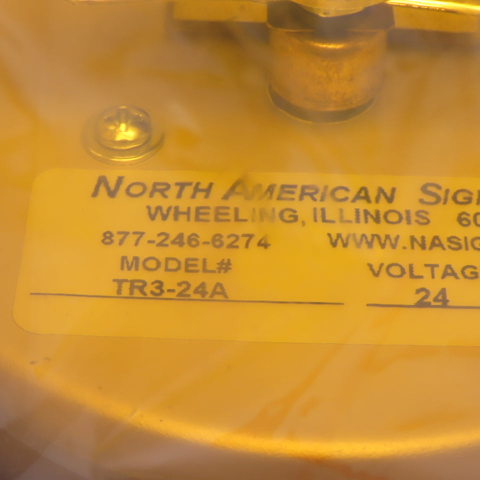 North American Signal Co. TR3-24A Amber Rotating Beacon Light 24V