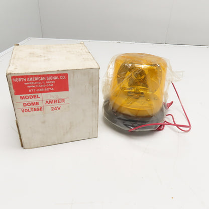 North American Signal Co. TR3-24A Amber Rotating Beacon Light 24V