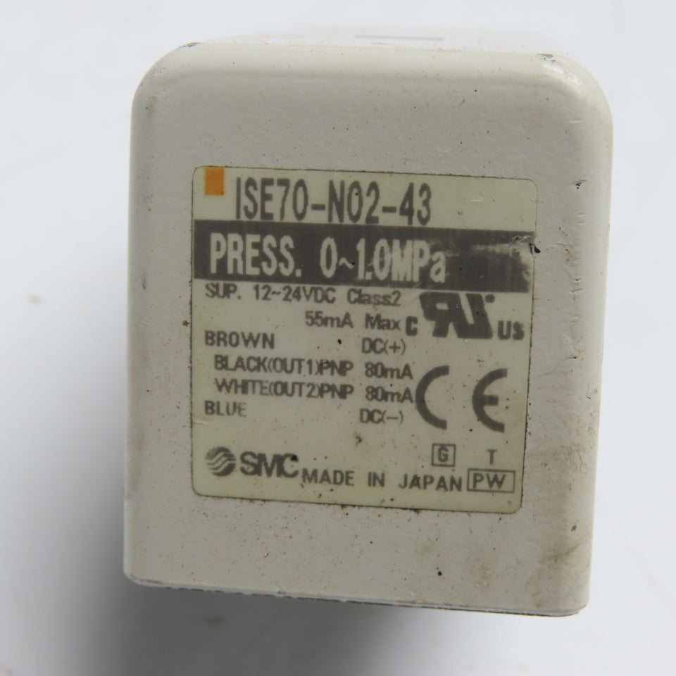 SMC ISE70-N02-43 High Pressure Digital Pressure Switch 0-1.0MPa 12-24VDC