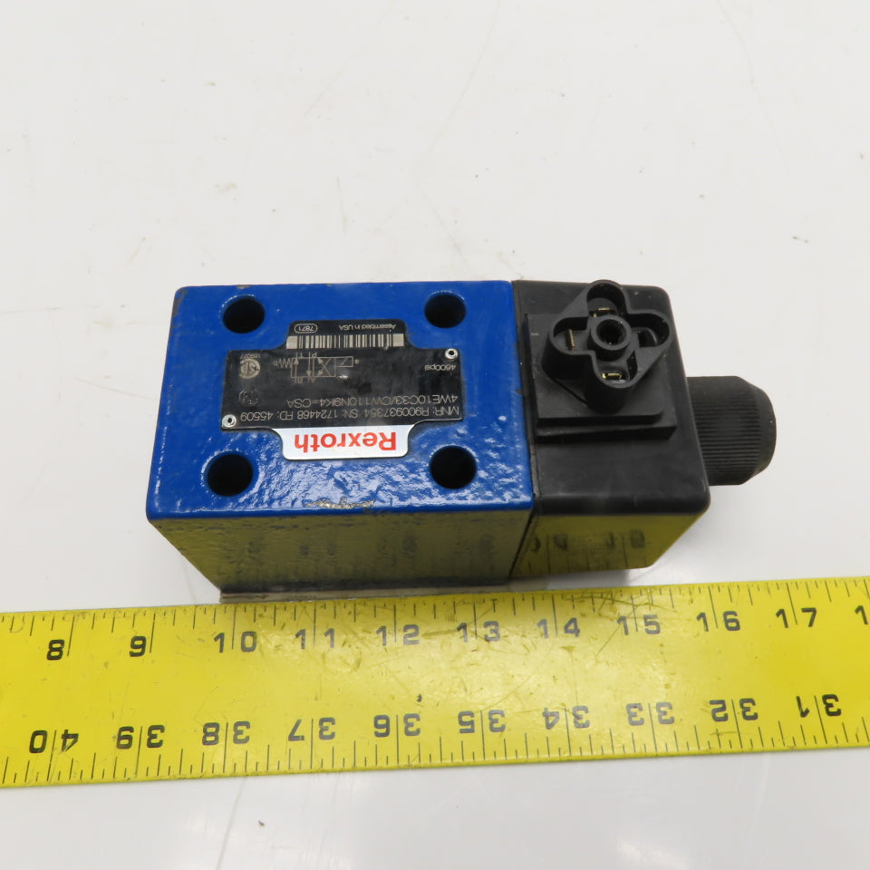 Rexroth 4WE10C33/CW110N9K4 Solenoid Directional Valve 4600psi 110V/120V