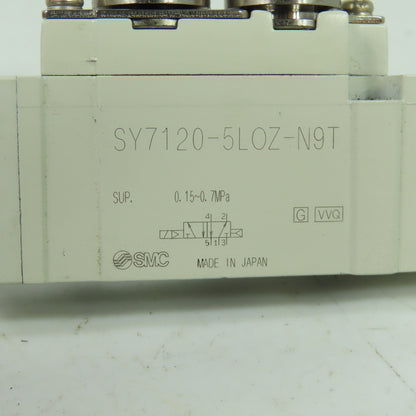 SMC SY7120-5LOZ-N9T Solenoid Valve 5-Port 24VDC 0.15~0.7MPa