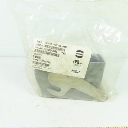 Harting 19300240588 Han 24B-HSE-CL-M40 Heavy Duty Connector Hood NEW