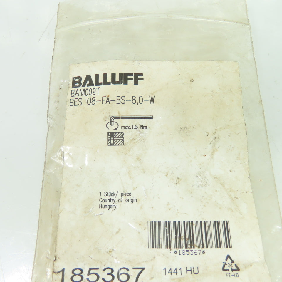 Balluff BES 08-FA-BS-8,0-W BAM009T Prox Sensor Mounting Clamp Block NEW
