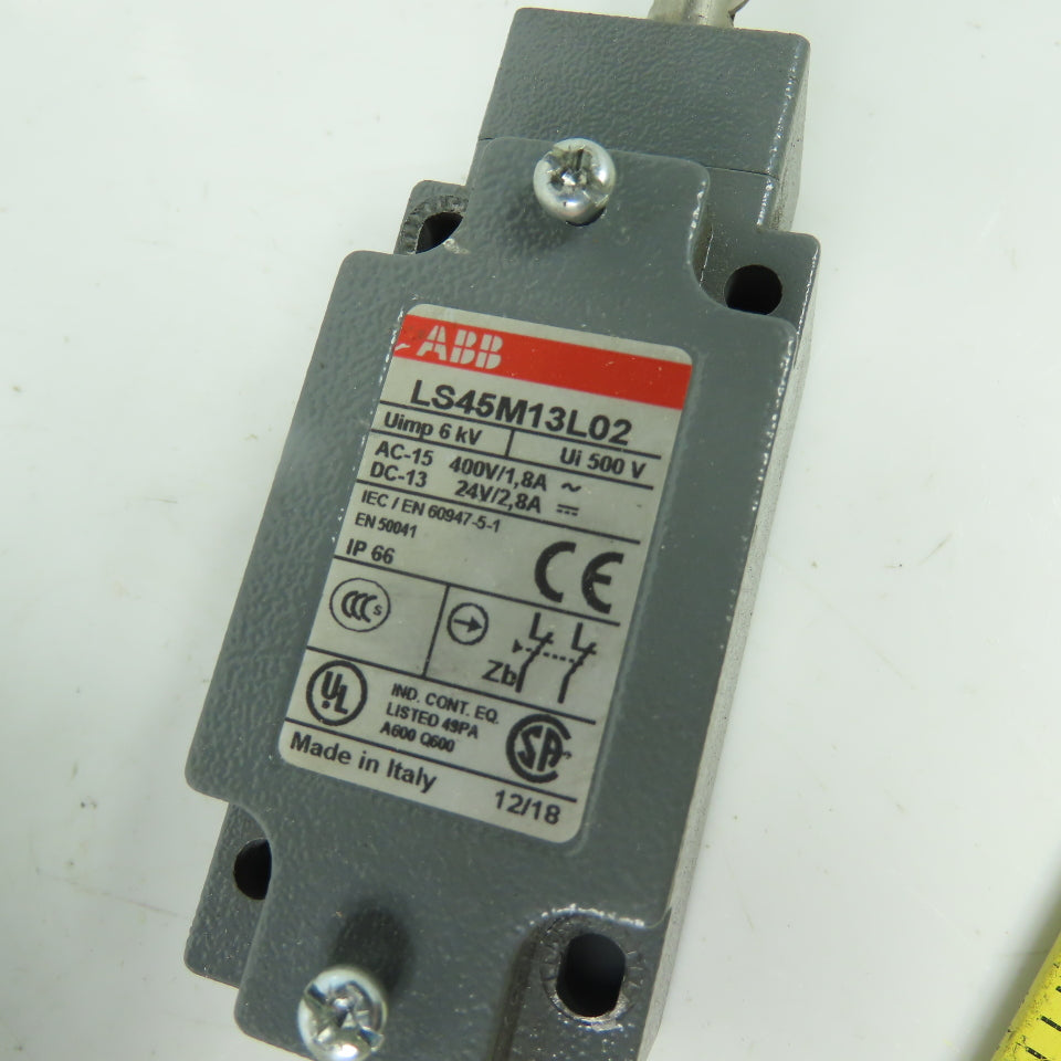 ABB LS45M13L02 Heavy Duty Limit Switch Roller Plunger 400V 24V NEW