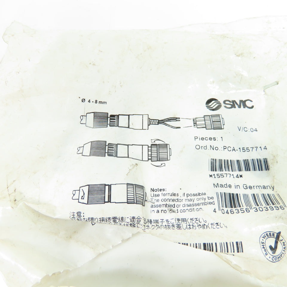 SMC PCA-1557714 M12 Field Wireable Connector NEW